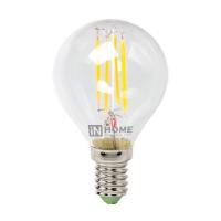 Лампа светодиодная LED-ШАР-deco 5Вт 230В Е14 450Лм прозрачная IN HOME