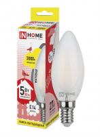 Лампа светодиодная LED-СВЕЧА-deco 5Вт 230В Е14 450Лм матовая IN HOME