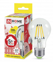 Лампа светодиодная LED-A60-deco 5Вт 230В Е27 450Лм IN HOME