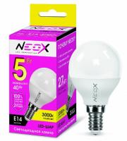Лампа светодиодная LED-ШАР 5Вт 230В Е14 400Лм NEOX